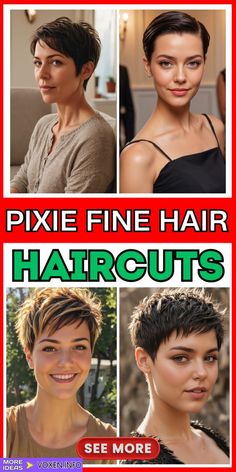 23 Stunning Long Bang Pixie Haircuts to Transform Your Look Pixie Hairstyle Women Fine Hair, Short Pixie Hairstyles For Fine Hair, Pixie Cuts For Thinning Hair, Short Fine Haircut, Funky Pixie Cut Fine Hair, Pixie For Thinning Hair, Textured Pixie Cut For Fine Hair, How To Style A Pixie Haircut, Pixie Cut For Thinning Hair