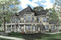 this is an artist's rendering of these victorian house plans