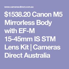 a camera with the words $ 1, 532 canon m5 mirrorless body with e