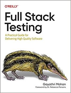 a book cover with an image of a small rat on it's back and the words, full stack testing