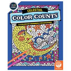 an adult coloring book with the title celestial color counts