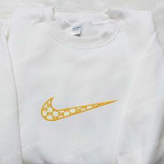 Gucci Logo x Nike Swoosh Embroidered Shirt, Nike Inspired Embroidered Hoodie, Best Gifts For Family Welcome to Tinicloset, where fashion meets individuality in every stitch. Picture this: a wardrobe filled with custom embroidered shirts boasting the fusion of the iconic Gucci Logo with the undeniable swagger of the Nike Swoosh. Our store is a vibrant canvas of self-expression, catering to the fashion aficionados who live for the perfect blend of luxury and sporty edge. At Tinicloset, we redefine Harmonic Convergence, Logo X, Nike Inspired, Stitch Picture, Embroidery Crafts, Maroon Hoodie, Embroidered Shirts, Gucci Logo, Shirt Nike