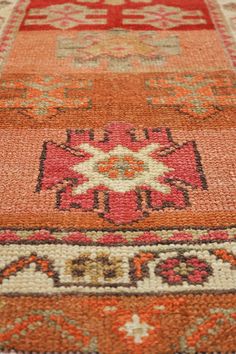 Vintage 1970 Vintage Turkish Village Tribal Turkish Herki 2' 3" X 11' 3" Red Rug Turkish Village, Red Rug, Turkish Rug, Hand Weaving, Rug, Wool, Red, Design