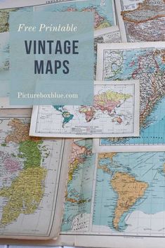 an old map with the words free printable vintage maps on it in front of them