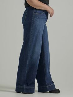 This denim makeover adds a modern twist to the trouser, complete with a high-rise fit, a billowy denim, and extra material below the hem that's the perfect length for your favorite high-heeled boots. Made from a soft cotton blend with just a hint of stretch, they're made to fit your body perfectly from the very first wear. Trouser Jeans, High Heel Boots, Jeans Style, Heeled Boots, Casual Pants, Women's Jeans, High Rise, Women Jeans, Cotton Blend