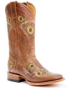 Shyanne Women's Josie Western Boots - Square Toe , Brown Sunflower Boots, Tall Western Boot, Modern Cowgirl, Womens Cowgirl Boots, Boot Barn, Boots Square Toe, Cowboy Boots Women, Leather Pulls, Cowgirl Boots