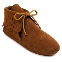 This moccasin boot hit shelves in the summer of 1967 and has been a favorite ever since. It?s easy to see why. The traditional softsole is crafted from rich suede, wrapping your feet in comfy softness. It features our iconic fringe details and rawhide lace. Handmade from a traditional moccasin design, these timeless fringe boots will be a throwback staple for a long time to come. Suede Fringe Boots, Cozy Shoes, Brown Boots Women, Suede Leather Shoes, Moccasin Boots, Fringe Boots, Suede Fringe, Brown Boots, Ankle Booties