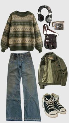 Thrift Store Aesthetic Outfits, Vintage Outfits Thrifted, Thrifted Outfits Women, Thrifted Vintage Outfits, Thrift Shopping Outfit, Outfit Ideas Gender Neutral, Thrifted Clothes Aesthetic, Thrift Store Outfits Ideas, Thrifting Aesthetic Outfits