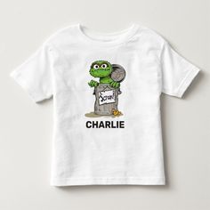 Personalized Vintage Oscar the Grouch Scram Toddler T-shirt, Toddler Unisex, Size: 2T, White Sesame Street Birthday Party Shirts, Sesame Street Shirts Birthday, Sesame Street Shirts Families, Elmo T Shirt, Oscar The Grouch T Shirt, Sesame Workshop, Oscar The Grouch, Back To School Deals, Toddler Tops