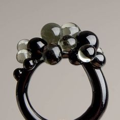 This Black cluster ring is made of glass in the lampwork technique. This magnificent glass ring can be a shining addition to your outfit or simply a unique note, matching your mood and individuality! 💕 You will definitely look stunning with this chunky cocktail ring! Dimentions: Check the drop down menu to see what sizes are available. If the size you need is not available, feel free to contact me and I will make the ring you need. 🎁 This chunky cocktail ring will also be a great gift for birt Modern Black Rings For Party, Modern Black Party Rings, Modern Handmade Rings For Party, Black Resin Party Jewelry, Novelty Black Round Jewelry, Unique Black Resin Jewelry, Chunky Rings Black, Chunky Crystal Rings, Black Round Glass Jewelry