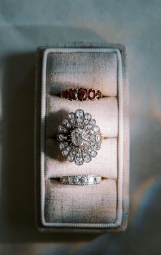 Diamond Cocktail Ring The Lilou ring is an authentic antique diamond cluster ring converted from a brooch from the Victorian Era circa 1860. The ring centers a GIA-certified 1.63-carat old mine cut diamond of L Faint Brown color, VS2 clarity surrounded by 34 old cut diamonds set into intricate silver metalwork of a flower petal design. The stones are set onto a 14kt yellow gold setting with a fleur-de-lys design on each shoulder. The ring is currently size 7.5 and can be resized to some sizes! W Victor Barbone Jewelry, Victor Barbone, Victorian Diamond Ring, Victorian Engagement Rings, Ruby Rings, Diamond Cocktail Ring, Engagement Ring Diamond Cut, Cluster Engagement Ring, Dream Engagement Rings