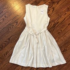 Ivory Crewcuts Dress Size 10. Nwt Classic Cream Cotton Dress, Cream A-line Cotton Dress, Classic Cream Dress For Spring, Velvet Shift Dress, Cotton Silk Dress, Striped T Shirt Dress, Striped Knit Dress, Ivory Dress, Maxi Shirt Dress