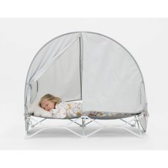 The Regalo My Cot® with Canopy Portable Toddler Bed™ is a multi-functional cot for your little one who needs a safe, comfortable place to rest or hang out. An essential item for travel, sleepovers, nap time, picnics, and camping, the My Cot® with canopy was designed for portability. Setting up in seconds, the My Cot® can hold children each up to 75 pounds and is ideal for children 2-5 years old. The UPF 50 canopy quickly pops open and snaps on to create a covered space to hang out. The compact c Portable Toddler Bed, Sleeping Pads, Nap Time, Hanging Out, Fun Sports, Toddler Bed, Bed