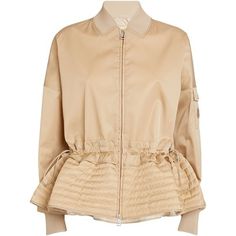 Brand New With Tag Size 2 Which Is About A Medium / Large Beige Stunning Ruffle Peplum Jacket. Has Small Tears And Both Underarms That Are Not So Visible When Worn Moncler Presents The Baldah Jacket As A Modern Take On Traditional Bomber Styles. Crafted From Technical Materials For A Comfortable Fit And Warm Wear, This Piece Features A Drawstring Waist That Cinches The Fit To Create An Undeniably Flattering Peplum Effect. The Baldah Jacket From Moncler Will Work For Drizzly Walks And Weekend Bru Designer Beige Outerwear For Spring, Luxury Beige Outerwear For Spring, Luxury Cream Outerwear For Spring, Tweed Sweater, Moncler Women, Moncler Jacket, Peplum Jacket, Tie Shorts, Pajama Shirt