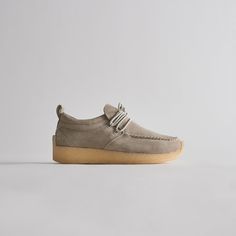 Ronnie Fieg for Clarks Maycliffe - Sand Suede – Kith Suede Sneakers With Rubber Sole And Moc Toe, Suede Moc Toe Sneakers With Rubber Sole, Suede Sneakers With Leather Sole And Moc Toe, Suede Sneakers With Textured Sole And Moc Toe, Suede Moc Toe Sneakers With Leather Sole, Classic Suede Moc Toe Sneakers, Ronnie Fieg, Lace Heels, Clarks Originals