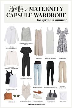 Maternity Wardrobe Essentials, Maternity Capsule Wardrobe, Summer Pregnancy Outfits, Spring Maternity Outfits, Prego Outfits, Casual Maternity Outfits, Maternity Work Clothes, Maternity Clothes Summer, Spring Maternity