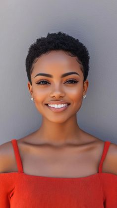 The extra short natural style is a fresh and empowering way to embrace your 4C texture! This chic cut is low-maintenance while still making a bold statement, perfect for those who love a minimalist look. Click the pin to explore more and follow us for more chic hairstyle inspiration! #ExtraShortNatural #Short4CHairstyles #NaturalHair #MinimalistStyle #ChicHair Soft Natural Short Hair, Styling Short Afro 4c Hair, Flamboyant Natural Short Hair, How To Define 4c Curls Short Hair, How To Maintain Short 4c Hair, Short Natural Styles, Short Fade Haircut, Short Twists, Teeny Weeny Afro