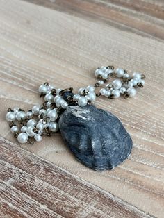 Oyster shell found off the coast of Savannah Georgia. Necklace made with pearls and handmade connections. Oyster Pearl, Mermaid Jewelry, Richmond Hill, Savannah Georgia, Shell Art, Oyster Shell, The Coast, Savannah, Pendant Necklaces