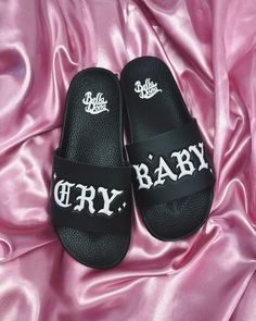 Cry Baby slides are super soft bottoms & comfy for ya daily looks!! US women's size Fit true to size, if you are in between sizes or have wide feet, SIZE UP! Baby Slide, Black Slides, Slides Shoes, Black 7, Daily Look, Me Too Shoes, Clothing And Shoes, Fashion Shoes, Slides