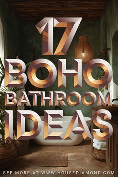 boho bathroom ideas Boho Bathroom Rugs, Modern Boho Bathroom, Eclectic Tile, Boho Lighting, Boho Bathroom Decor, Bathroom Storage Solutions, Boho Shower Curtain