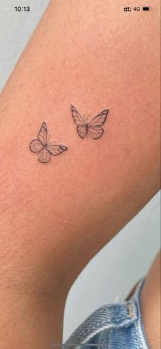 Small Dainty Tattoos Butterfly, Cute Dainty Butterfly Tattoo, Combined Tattoos Ideas, Small Butterfly Tattoo With Initials, Butterflies Around Words Tattoo, Small Monarch Butterfly Tattoo On Wrist, Butterfly Tattoo White Background, March Butterfly Tattoo, Small Tattoos For Women Butterfly