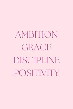 the cover of an article about grace, discripine and positivity