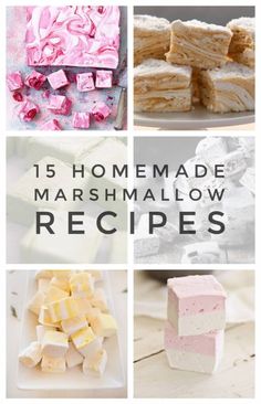 homemade marshmallow recipes with text overlay