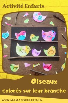 an advertisement with birds on it for kids to use in crafts and art projects, such as