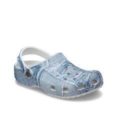 Crocs-Classic Denim Clog Update your caual fit with the Classic Denim clog from Crocs. With denim-accented straps, this pair sports Iconic Crocs Comfort™ that ensures a supportive fit. Casual Blue Clogs For Spring, New Balance Style, Bridal Wedding Shoes, Trending Sneakers, Mens Essentials, Hush Puppies, Shop Fans, Active Wear Outfits, Safety Shoes