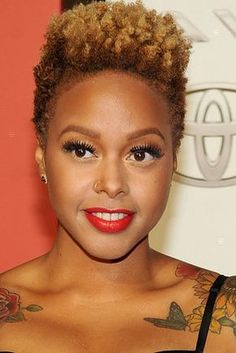 Chrisette Michele | 17 Insanely Gorgeous Women Who Make Us Want To Shave Our Heads Short Taper Haircut, Chrisette Michele, Fashionable Hairstyles, Short Curly Hairstyles