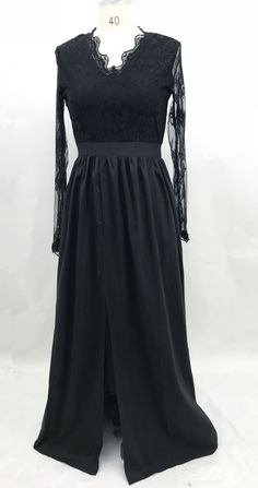 Material: Chemical fiber blending Color: Black, Wine Red Size: S,M,L,XL Fashion Element: Lace Sleeve Length: Long Sleeve Length: Long Skirt Sleeve Style: Regular Sleeve Cocktail Wedding Dress, Blue Party Dress, Top Wedding Dresses, Black Party Dresses, White Dress Party, Evening Dress Fashion, Green Prom Dress, Xl Fashion, Black Wedding Dresses