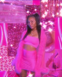 Hot Pink Aesthetic Outfits, Hot Pink Photoshoot, 90s Pink Aesthetic, Pink Bratz, Y2k Photoshoot, Pink Tumblr Aesthetic, Bratz Inspired Outfits, Doll Aesthetic, Glam Photoshoot