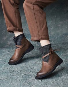 Spring Autumn Retro Leather Belt Buckle Chelsea Boots — Obiono Elegant Chunky Heels, Best Winter Boots, Leather Belt Buckle, Spring Boots, Knit Boots, Women Shoes Online, Boots Winter, Rounded Toe Boots, Chunky Heels Sandals