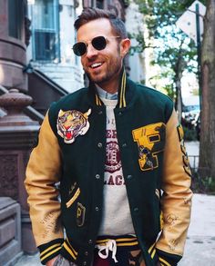 University Jacket Outfit, College Jacket Outfit, College Jacket, Preppy Men, Letterman Jackets