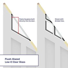 an image of flush - glazed low - e glass windows