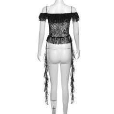 Please refer to our sizing chart for a guideline when choosing a size. 5 business days order processing time. 90% polyester 10% spandex Stretch Lace Off-shoulder Top, Black Lace Corset With Ruffles, Cut Out Top, Lace Ruffle, Cami Tops, Sizing Chart, Off Shoulder, White And Black, Cut Out