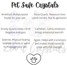 the pet safe crystals info sheet with instructions on how to use them for cats and dogs