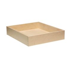 an empty wooden box on a white background