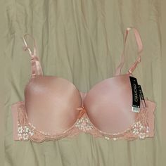 New Mamia Lingerie Lace Push Up Bra 38 B Pink/Peach Brand New W/ Tags Pink Full Cup Nursing Bra With Padded Cups, Full Cup Pink Nursing Bra With Padded Cups, Elegant Pink Underwire Nursing Bra, Pink Full Cup Padded Bra, Pink Full Cup Bra With Padded Cups, Feminine Pink Nursing Bra With Removable Pads, Pink Push-up Bra With Built-in Support, Pink Underwire Nursing Bra, Elegant Pink Nursing Bra With Built-in Bra