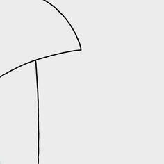 a drawing of an umbrella is shown in black and white, against a light gray background