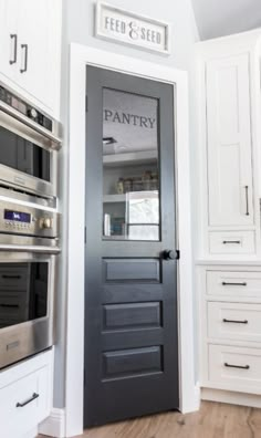 the pantry door is open to let in light