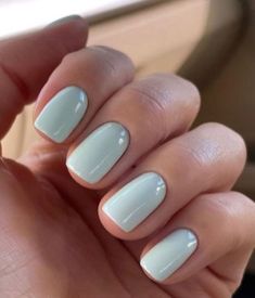 Mint Green Nails, Mint Nails, Unghie Sfumate, Dipped Nails