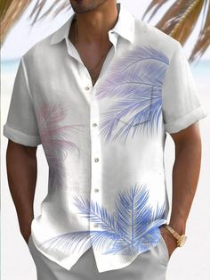 This Hawaiian Tree Print Fashion Short Sleeve Shirt features a vibrant and tropical design on a comfortable polyester fabric. With its casual and vintage style, this shirt is perfect for daily wear, offering a blend of comfort and retro fashion. The eye-catching tree print adds a unique touch, making it a standout piece in any wardrobe. Designed for those who appreciate a mix of classic and contemporary styles, this shirt is a versatile choice for various occasions. Features: Material: Made from durable Polyester. Style: Casual/Vintage, ideal for a look. Element: Pocket design and button design for added functionality and style. Type: Stitching way and positioning print for a unique appearance. Fit Type: Loose fit for maximum comfort. Sleeve Style: Shirt-sleeve for a classic touch. Necklin