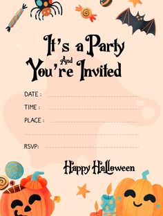 a halloween party with pumpkins and bats