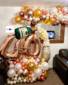 Birthday Balloons 60th Birthday Decorations, Number Balloons, 60th Birthday, Birthday Balloons, Birthday Decorations, Balloons, Birthday, Home Decor