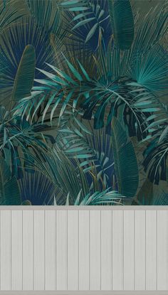 an image of a tropical wallpaper with palm leaves