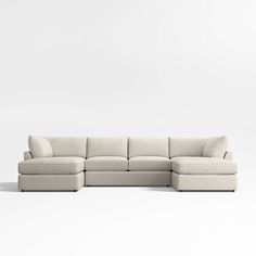 Lounge Classic 3-Piece U-Shaped Sectional Sofa + Reviews | Crate & Barrel U Shape Sofa, U Shaped Sectional Sofa Cozy, U Shaped Sectional Sofa Farmhouse, L Shape Sofa Living Room Williams Sonoma, U Shaped Sectional Sofa West Elm, Comfortable Sectional Sofa, U Shaped Couch, Big Sur Square Arm Slipcovered U-shaped Double Chaise Sectional, U Shaped Sectional Sofa