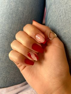 Vermelho Nails Natal, Nail Art Vermelho, Vibrant Nails, Nail Art Designs Diy, Clean Nails, Girls Nails, Nail Designs Spring, Valentine's Day Nails