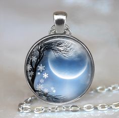 Winter Solstice necklace, new moon necklace, new moon pendant, solstice jewelry, solstice jewellry, Wiccan jewelry key chain by thependantemporium on Etsy https://www.etsy.com/listing/254287052/winter-solstice-necklace-new-moon Pagan Pendants, Art Nouveau Necklaces, Blue Pendant Necklace, Dr Closet, Wiccan Jewelry, Etsy Stuff, Pagan Jewelry, White Magic, Beltane