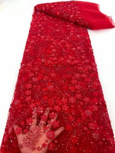 This high quality Fabric is measured in 5 Yards With Embroidered Beading and Sequin. It is soft, very delicate and beautiful. This high Quality Fabric is made with Fashion embroidered rhinestones can be used in making party wedding dresses, skirts, shawls, scarves and other other fashion apparels as you would like. Size : Length : 5 yards (180 inch). Width: 50 inch (Please allow slight deviation for the measurement data ,±1 inch) Material: 100% Polyester, Tulle Lace Fabric, Eco-Friendly embroide Embroidery Tulle, Net Lace, Lace Material, Dresses Party, Sequin Fabric, Tulle Fabric, Sequin Beading, Tulle Lace, Fabric Trim